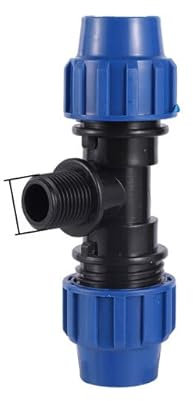 Schlauchadapter, Schlauchverbinder, Außengewinde 1/2 Zoll, 3/4 Zoll, 1 Zoll, PE-Rohr, Schnellverbinder, T-Stück, Winkelstück, Wasserverteiler, Kunststoff, for landwirtschaftliche Bewässerung, Wasserro