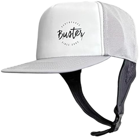Buster Surfboards Convertible Trucker Surf Cap Hat mit Chin Strap, schwimmende Surfmütze mit Kinnriemen als Sonnenschutz für Surfen, SUP und Wassersport