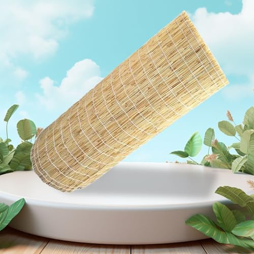 Recinto Balcone Naturale Recinto Di Canne 60cm 70cm 80cm 90cm 100cm 110cm 120cm 130cm 140cm 150cm 160cm Alto Bamboo Recinzione Impermeabile Per Il Patio Del Cortile All'aperto(Color:Primary white line