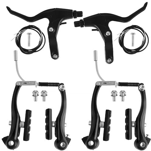 GUUFOO Fahrrad Bremse V Brake Set: Universal Fahrrad Bremsen Set Aluminium Bremsen Fahrrad Schwarz - V Brake V Typ Fahrradbremsen für MTB Mountain Rennrad Faltrad Hybridfahrrad