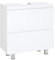 KIMENICH Meuble sous Lavabo Salle de Bain, Armoire de Rangement sous Vasque Toilette avec 2 Grands Tiroirs, Meuble Salle de Bain sous Évier avec Pieds, 60 x 30 x 56 cm, Blanc