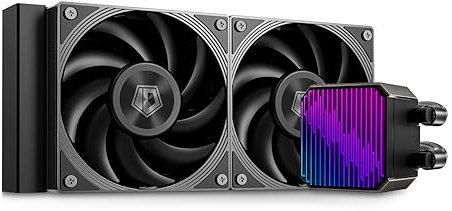 ID-COOLING DX240 MAX Liquid CPU Cooler 240mm ARGB AIO Cooler, 38mm Thick Radiator, 2x 120mm High-efficient Fans Zero RPM Support, Intel LGA1851/1700/1200/115X & AMD AM5/AM4, TDP 300W