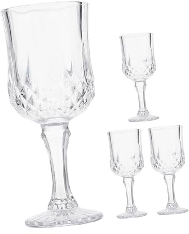 Alipis Short Stem Red Wine Glasses Set of 4 Crystal Goblet Wine Glasses for Special Events Home Bars