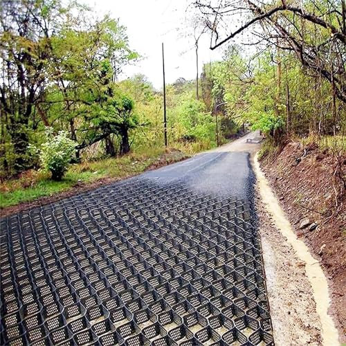 Stabilisateur de sol, grilles de protection du sol pour aménagement paysager, grille de gravier pliable,grille géo pour patio extérieur, pour remplir des pierres/sable/sol/boue,1x5m