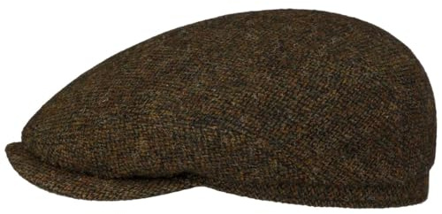 Stetson Devona Flatcap Made in Germany Herren Herbst Winter Oliv 59 cm