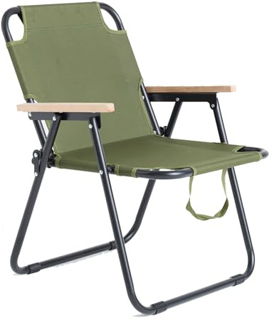 Cozykimo Campingstuhl Faltbar, Klappstuhl Camping, Angelstuhl Faltbar in Camouflage, 225kg Belastbar, Faltstuhl Camping aus Robustem Oxford-Gewebe für Garten, Picknick, Reisen (Green) (Green)