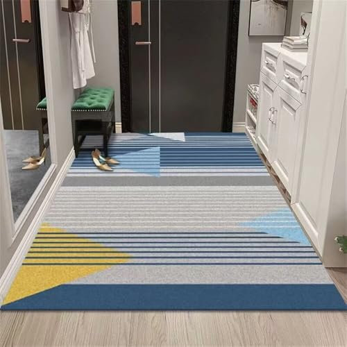 RUGMRZ Vorleger Teppich Abstrakter Geometrischer Rutschfester Wohnzimmer-Schlafzimmerbereich-Teppich Salon Auslegware Mehrfarbig Piano Teppich Teppich Badezimmer Set Vorleger Teppich Teppich Kurzflor