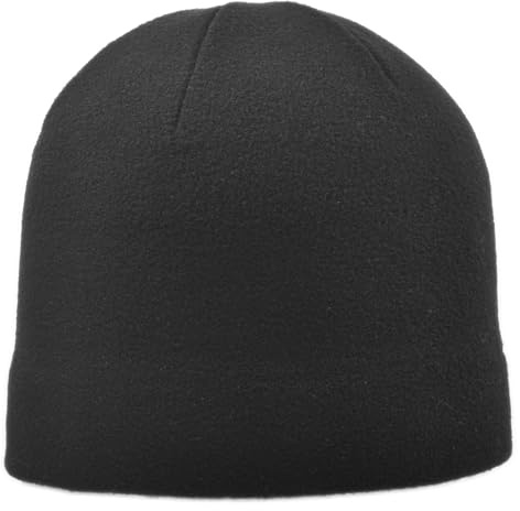 Melegari Fleece Cap utan flis | Fleece Sport Löparkeps | Polar Termisk Keps | Unisex, Svart, 54-60