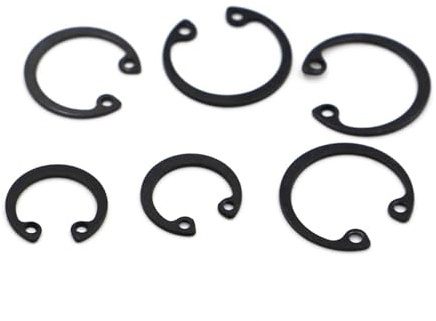 KSeSii Anello di sicurezza M8~M50 C Clip Anello di ritenzione a scatto for foro Nero 65 Rondella in acciaio al manganese Anello di tenuta interno Anello di sicurezza for albero(M40 10pcs)