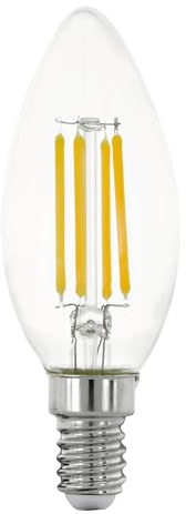 Eglo Lampadina LED E14 dimmerabile, a forma di candela, per illuminazione rétro, 7 watt, 806 lumen, luce bianca calda, 2700 K, lampadina Edison C35, Ø 3,5 cm