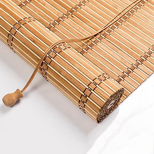 Tenda a rullo in bambù, 75% protezione solare e privacy, tenda a rullo con cordino laterale, per finestre e porte, personalizzabile (110 x H220 cm)