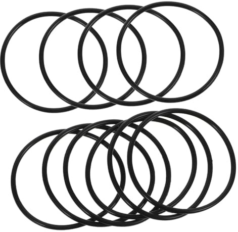 Warmhm Bracciali Gomma in Silicone Neri, Elastici e Riutilizzabili, 10 Pezzi, Comodi da Indossare, per Compleanni e Feste Retrò