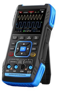 TIEOAXFT Osciloscopio Digital portátil 2C23T 2C53T, multímetro, generador de señales, 3 en 1, Doble Canal, Herramientas automotrices, actualización de 50 MH/z(2C53T (Option))