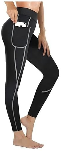 Sudation Pantaloni Dimagranti Dimagranti Pancia Piatto Leggings Sauna Shaper Allenamento Vita Alta Fitness Palestra Yoga Sport Donna, C, L