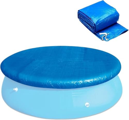 6/8 FT Solar Pool Cover Round, Pool Heating Cover,Swimming Pool Cover, Reusable Waterproof, Protector For Outdoor Swimming Pools (8 FT)