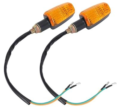 Luces señal Giro Motocicleta 2 Luces LED de 6 V para Intermitentes Motocicleta, indicador Universal luz ámbar para Scooter, ciclomotor y Bicicleta