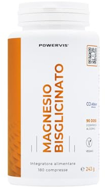Magnesio Bisglicinato Certificato Albion® - 180 compresse (scorta di 3 mesi) - 2 compresse al giono - Vegan - Elevata digeribilità e assorbimento