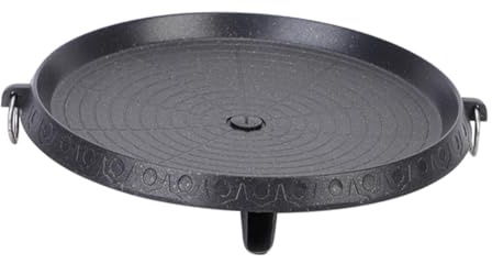 Toyvian Piastra Bbq Antiaderente per Grill in Resistente al Calore Leggera e Compatta per Barbecue all Aperto su Fornello Portatile Facile da Pulire per Bistecche e Arrostiti