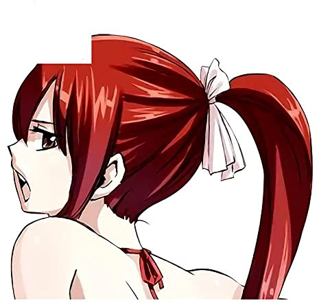 13 cm x 11,3 cm für Fairy Tail Erza Scarlet Autoaufkleber Anime Motorrad Surfbrett Persönlichkeit