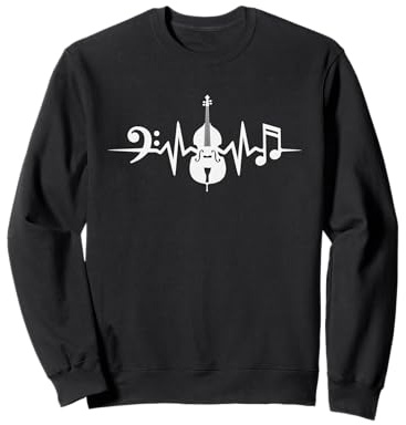 Contrabassiste Battement De Cœur Contrebasse Sweatshirt