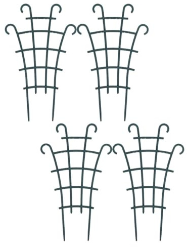 FOMIYES 4 Supports pour Plantes Grimpantes en Plastique Solide, Treillis pour Plantes en Pot Intérieur et Extérieur, Piquets de Jardin Polyvalents pour Balcon et Jardinière, Lot de 4