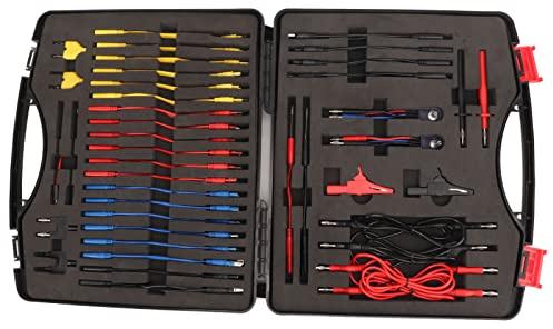 Qudinip Kit de Cables de Prueba de Multímetro de 92 Piezas Juego de Probador de relé Eléctrico Duradero para Vehículos de 12 V y 24 V