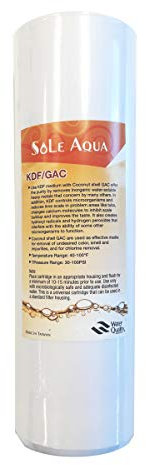 Bbagua Cartucho de Carbón Activado Granular GAC/KDF. Natural Light. Eliminación del Cloro, contaminantes orgánicas, sedimentos, olores y sabores del Agua, Blanco, 1 Unidad (Paquete de 1)