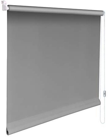 Sonnenschutz-HH® - Mini Verdunkelungsrollo Abdunkelungsrollo Minirollo Rollo KLEMMFIX Seitenzugrollo Kettenzugrollo inkl. Klemmträger ohne Bohren - Außenmaß Breite 145 x 140 cm Höhe - grau