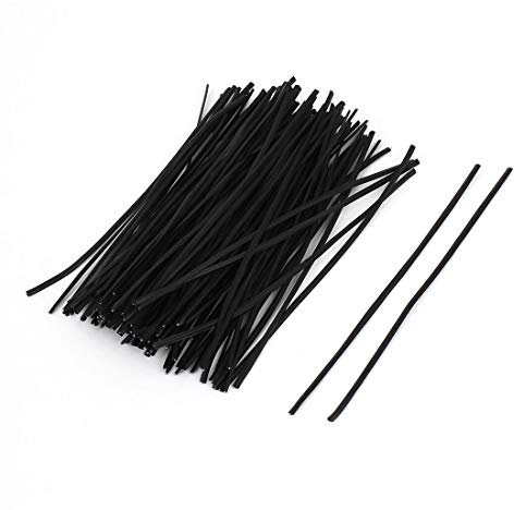 Kabelbinder ohne Logo, 100 Stück, 1,8 mm breit, für Süßigkeitentüte, 100 mm Länge, Schwarz, 1.8Mm