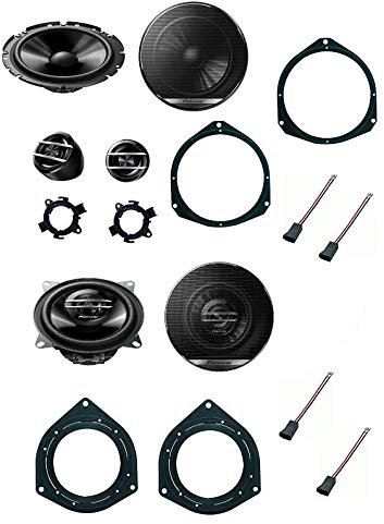 Kit 6 Casse Pioneer TS-G170C TS-G1020F Custom Fit Per FIAT Punto Evo Punto 199 dal 2005 Grande Punto con Supporti Altoparlanti Predisposizione Completa anteriore e posteriore Alta qualità