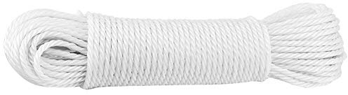Jadeshay Cuerda de Nylon - 20m Líneas de Cuerda para Tender la Ropa al Aire Libre Reemplazo de jardín clasificado para Acampar al Aire Libre, 4 Colores(Blanco)