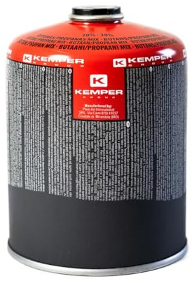 KEMPER - Cartouche gaz 450g butane propane mix Bouteille de gaz à valve 7/16 Bonbonne camping EN 417