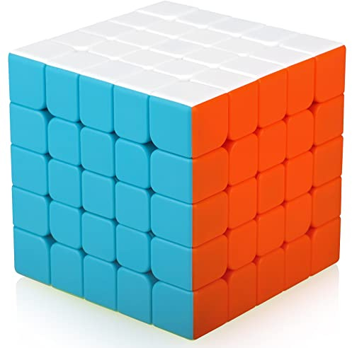 TOYESS Speed Cube 5x5 Stickerless Cubo Mágico, Paquete de Regalo de Juguete de Rompecabezas