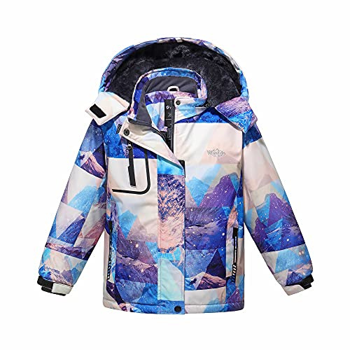 wantdo Girls' Winter Snow Coats Warm Skiing Jackets Waterproof Mountain Flora 14 16