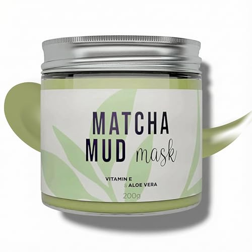 Soul & Sanity Matcha Mud Mask – vegane Gesichtsmaske mit Avocado, Matcha, Aloe Vera & Superfoods – natürliche Schlammmaske zur Reinigung & Pflege aller Hauttypen – 200 g