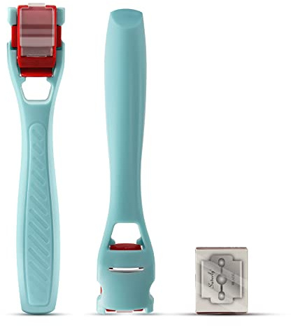BEZOX Callus Shaver for Feet, Foot Razor with Dander Container, Foot Scraper for Callus Removal with 10 PCS Replaceable Pedicure Blades