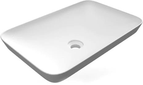 LAVABO AD INCASSO RETTANGOLARE SENZA FORO 55 X 36 CM Bianco