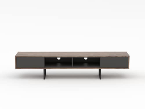 Mayaadi Home ABATO-RTV-FX-O - Aparador para salón, espacio de almacenamiento, cómoda para comedor, dormitorio, mueble de TV, color nogal