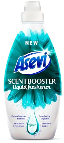 Asevi Flytande tvättfräschare, i tvättdoftförstärkare, tvättparfym, tvättdoftbooster, 720 ml, 36 tvättar, grön