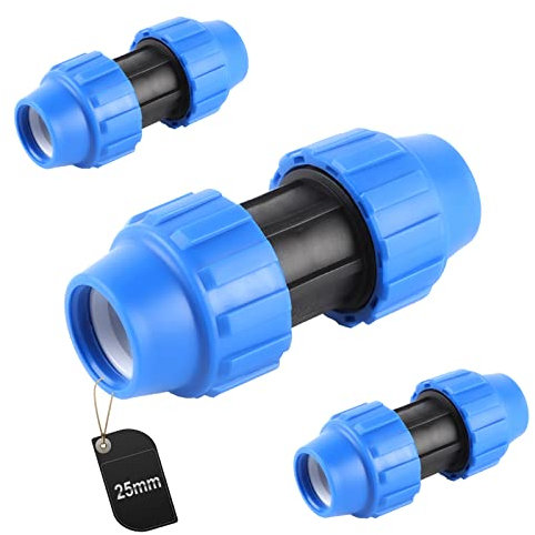 SWAWIS Lot de 3 raccords en polypropylène - Polyéthylène - 25 mm - Bleu