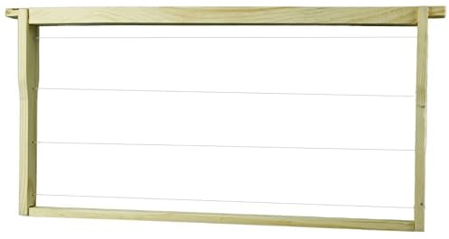 Imkado 30x Langstroth Rähmchen, Hoffmann Seitenteile, modifizierter Oberträger - aus Lindenholz, montiert, mit Edelstahldraht gedrahtet