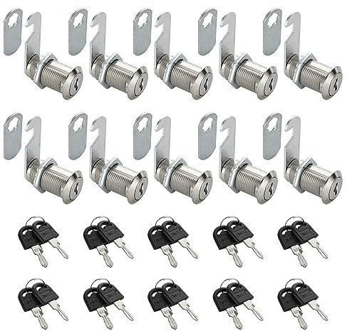 ​​SENENQU 10 PZ - Serrature per Armadietti Metallici 30mm con Chiave - Serratura Per Mobili Serraturas Cassette Postali, Armadi Spogliatoio​​