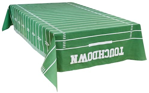 40YARDS American Football Tischdecke | 100% Baumwolle | Spielfeld Design | Football Tischdecke aus Baumwolle im Spielfeld Design | American Football Deko für Football Party, Geburtstag & Bowl Abend