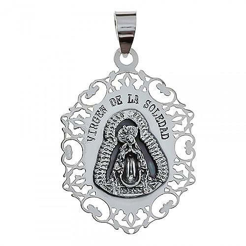 Inmaculada Romero IR Jungfrau der Silsamkeit Silbergesetz 925m Medaille 30 mm. Menschenkanten