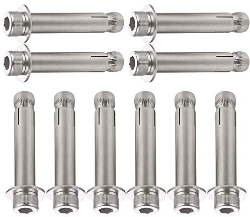 GETREY Dehnbolzen Rawl, Ankerbolzen, Dehnbolzen – 304 Edelstahl-Verlängerungsbolzen Dehnschraube for Baubefestigungen, M8*100 10 Stück (Farbe: M8*70 10 Stück) (Farbe: M8*80 1 ((Color : M8*80 10pcs)