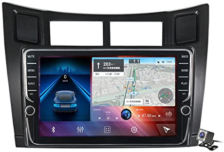 HYMLMY Android 11 Doppio DIN Navigatore Satellitare per Autoradio per To-yota Yaris XP90 2005-2012 Ricevitore Multimediale con Schermo da 9'' con Carplay Android Auto Bluetooth FM AM RDS Internet