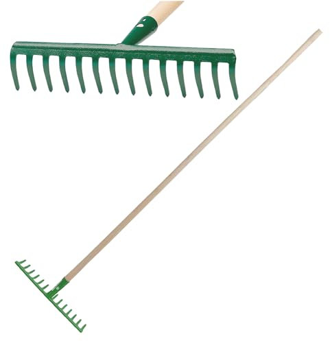 Crisalide®-RASTRELLO da GIARDINO + MANICO IN LEGNO DI FAGGIO (150cm TIPO BOSCH-I), PER USO HOBBISTICO E PROFESSIONALE, MADE IN ITALY