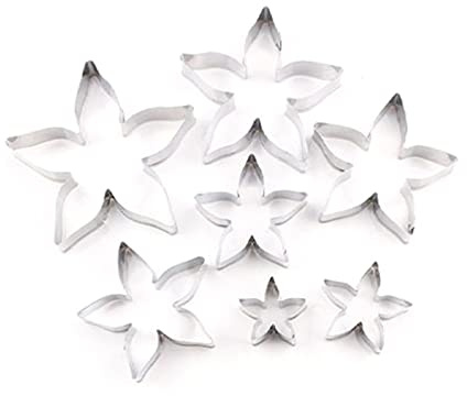 7Pcs Rose Petals Calyxs Leaf Cutter Set Gumpaste Flower Mold Sugarcraft Fondant Modelling Tool for Cake Decorations Tool Flower Cutter Mold