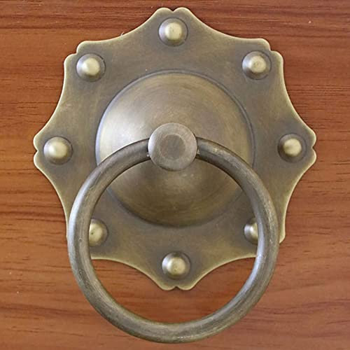 SANZHEN Antike Bronze Türklopfer Europäischen Blume Sbrass Tür Griff Retro Eingang Tür Dekoration Zubehör
