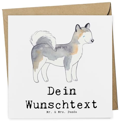 Mr. & Mrs. Panda Personalisierte Karte Siberian Husky Lebensretter - Geschenke, Karten, Geschenk, Grußkarten, Postkarte, personalisiert